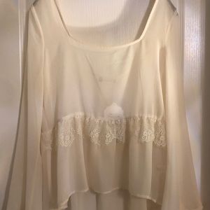 Cream Ruffle Blouse